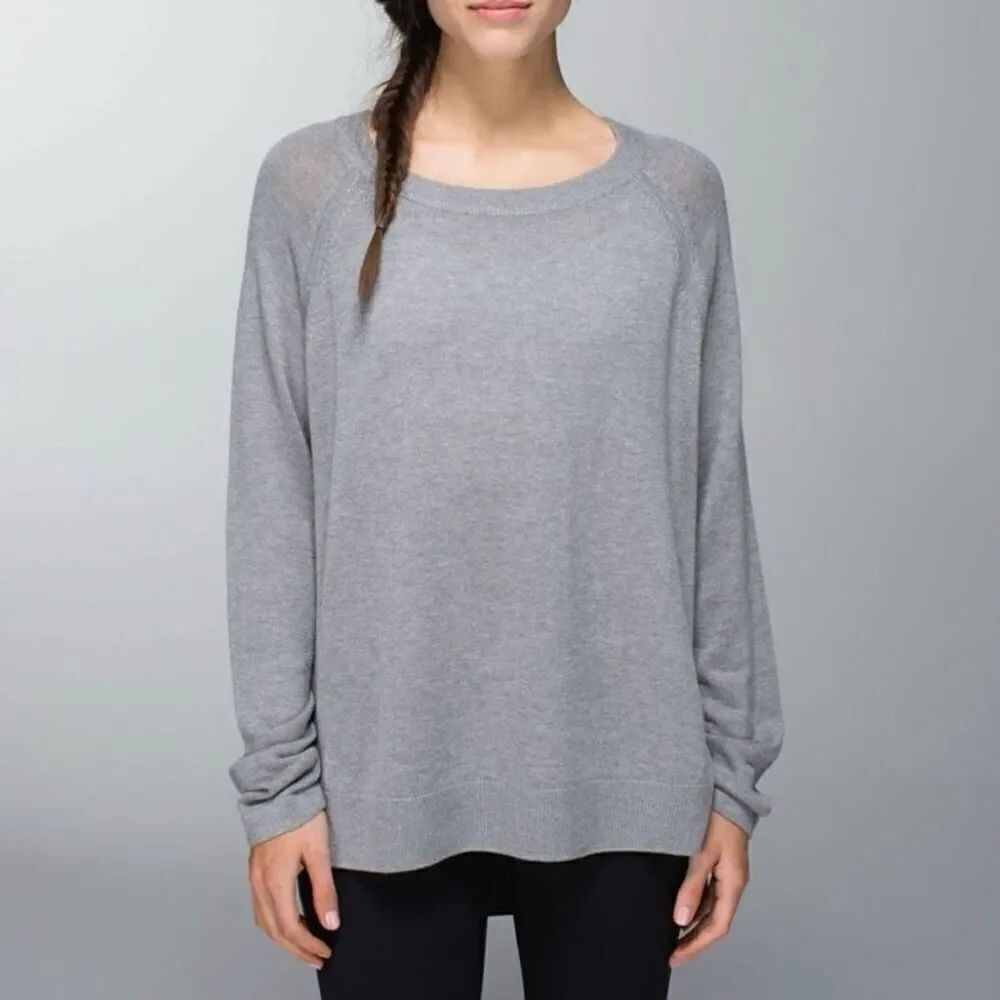 Lululemon Gray Post Savasana Pullover Sweater 8